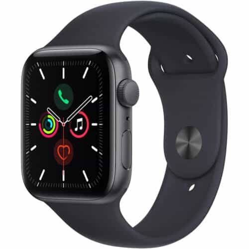 Ceas smartwatch Apple Watch SE (V2), GPS, Carcasa Aluminium 44mm Space Grey, Midnight Sport Band