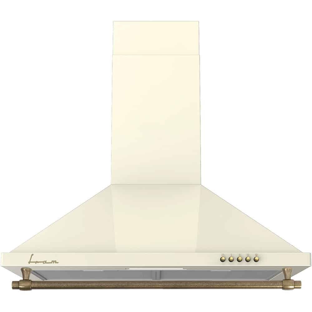 Hota decorativa Fram FCH-S400RBG, Putere de absorbtie 281 m3/h, Lumina LED, 60 cm, Bej