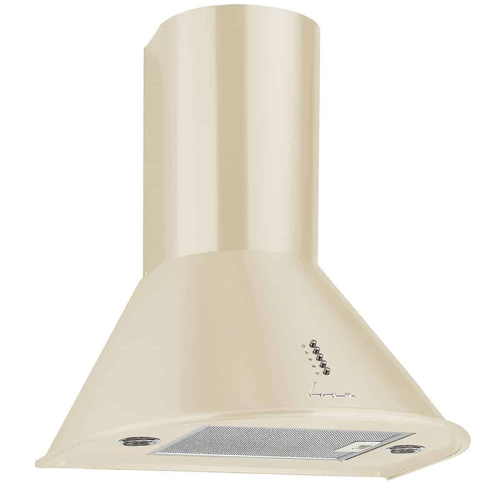 Hota decorativa FRAM FDH-660RBG, 589 m3/h, 190W, 3 trepte de putere, LED, 60 cm, Clasa B, Bej