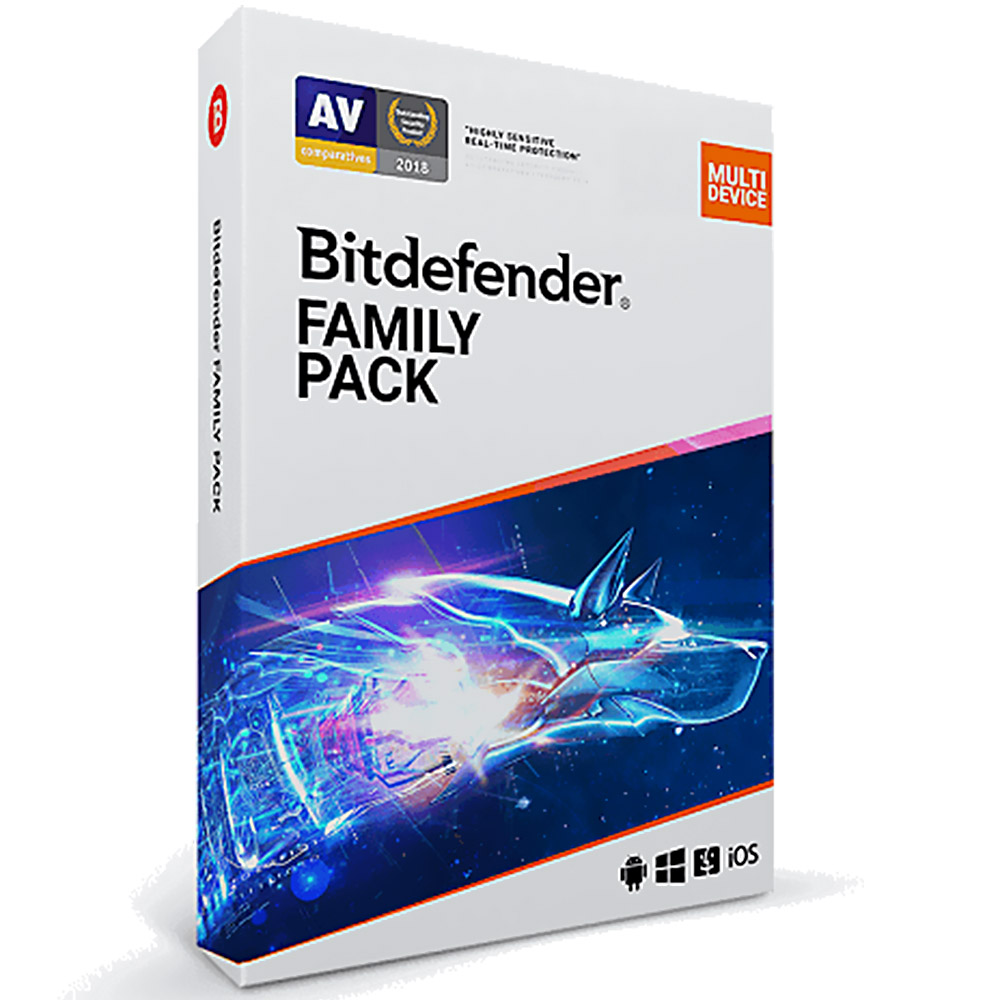 Licenta Retail Bitdefender Family Pack, 1 an, 15 dispozitive, New