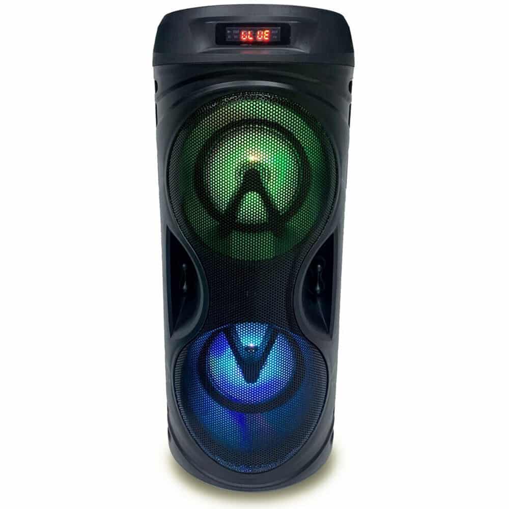 Boxa portabila activa Akai ABTS-530BT, 5 W, Bluetooth, USB, micro SD card slot, Intrare microfon, Lumini difuzor