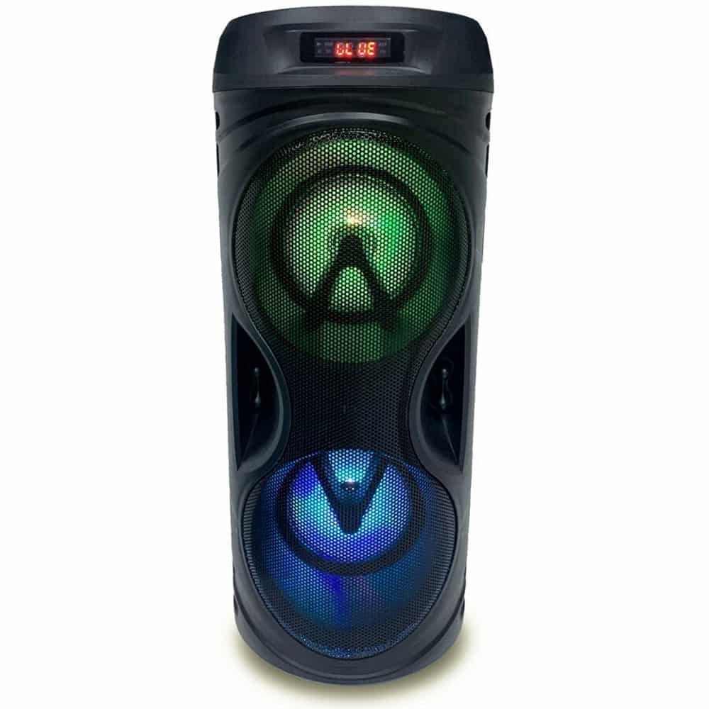 Boxa portabila activa Akai ABTS-530BT, 5 W, Bluetooth, USB, micro SD card slot, Intrare microfon, Lumini difuzor