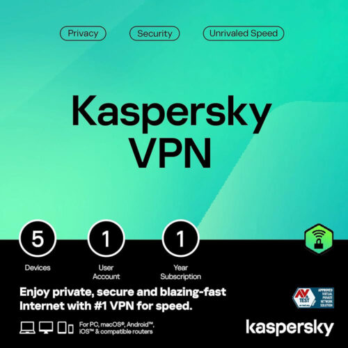 Licenta electronica Kaspersky VPN Secure Connection, 1 an, 5 dispozitive, New