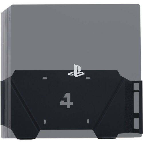 Set suport consola si controllere 4Mount, prindere pe perete, compatibil PlayStation 4 Pro, metal, negru