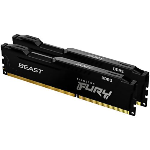 Kit Memorie RAM Kingston Fury Beast, DIMM, DDR3, 8GB (2x4GB), 1600MHz, CL10, 1.5V