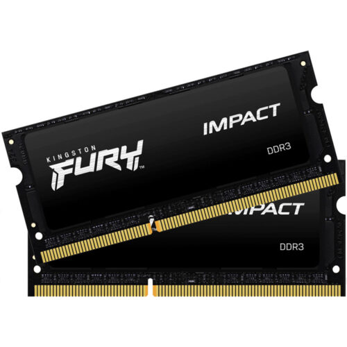 Kit Memorie RAM Laptop Kingston Fury Impact, SODIMM, DDR3, 16GB, 1866MHz, CL10, 1.5V