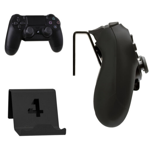 Suport controller 4Mount, prindere in perete, compatibil PS4 / PS5, metal, negru