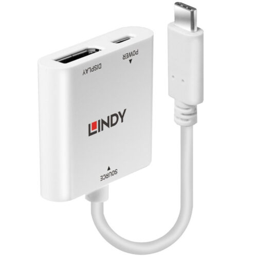 Adaptor Lindy, USB 3.1 Type C to DisplayPort, Alb