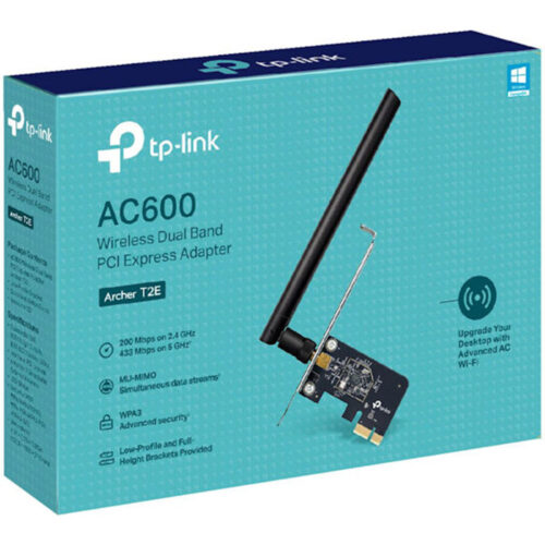 Adaptor wireless TP-Link ARCHER T2E, AC600 Dual-band, PCI Express, 1 x antena