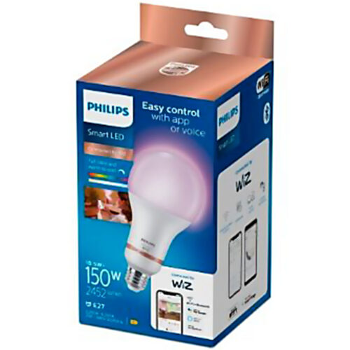 Bec LED inteligent Philips WFB, 150W, Wiz, A80, E27, 922-65, RGB, 1PF/6