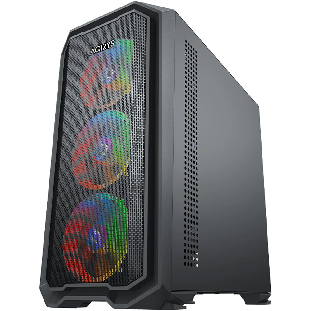 Carcasa PC Aqirys Wezen, Mid Tower, ATX, iluminare ARGB, Negru, AQRYS_WEZENBK