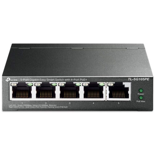Switch TP-LINK TL-SG105PE, Gigabit, 5 Porturi, PoE, 10Gbps