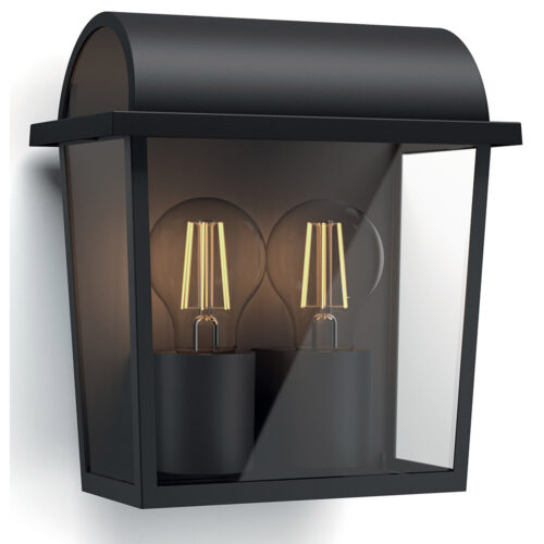Aplica pentru exterior Philips Harvest, 2 x E27, IP44, 22.9 x 20.8 x 12.7 cm, Aluminiu, Negru, 000008718696156780
