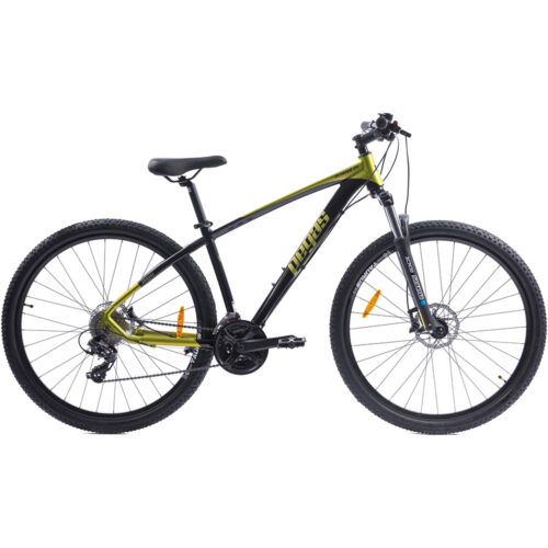 Bicicleta MTB Pegas Drumet, cadru aluminiu, marime M, 24 viteze, manete schimbator Shimano, frane disc fata/spate, roti 29 inch, Negru