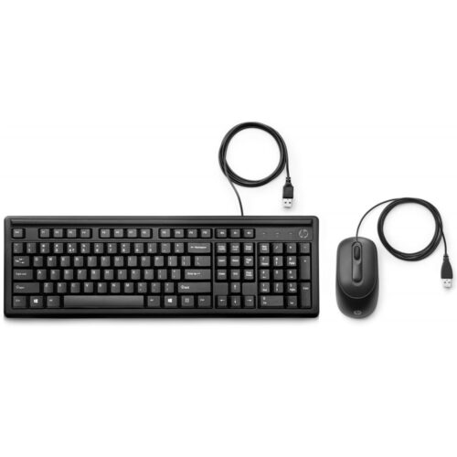 Kit Tastatura si Mouse Wired (cu fir) HP 160, USB-A, Black