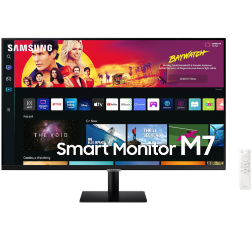 Monitor Samsung LS32BM700UUXEN, 32 inch, 4K, Smart, 4 ms, 60 Hz, Eye Saver Mode, Flicker Free, HDMI, USB, USB-C, Negru