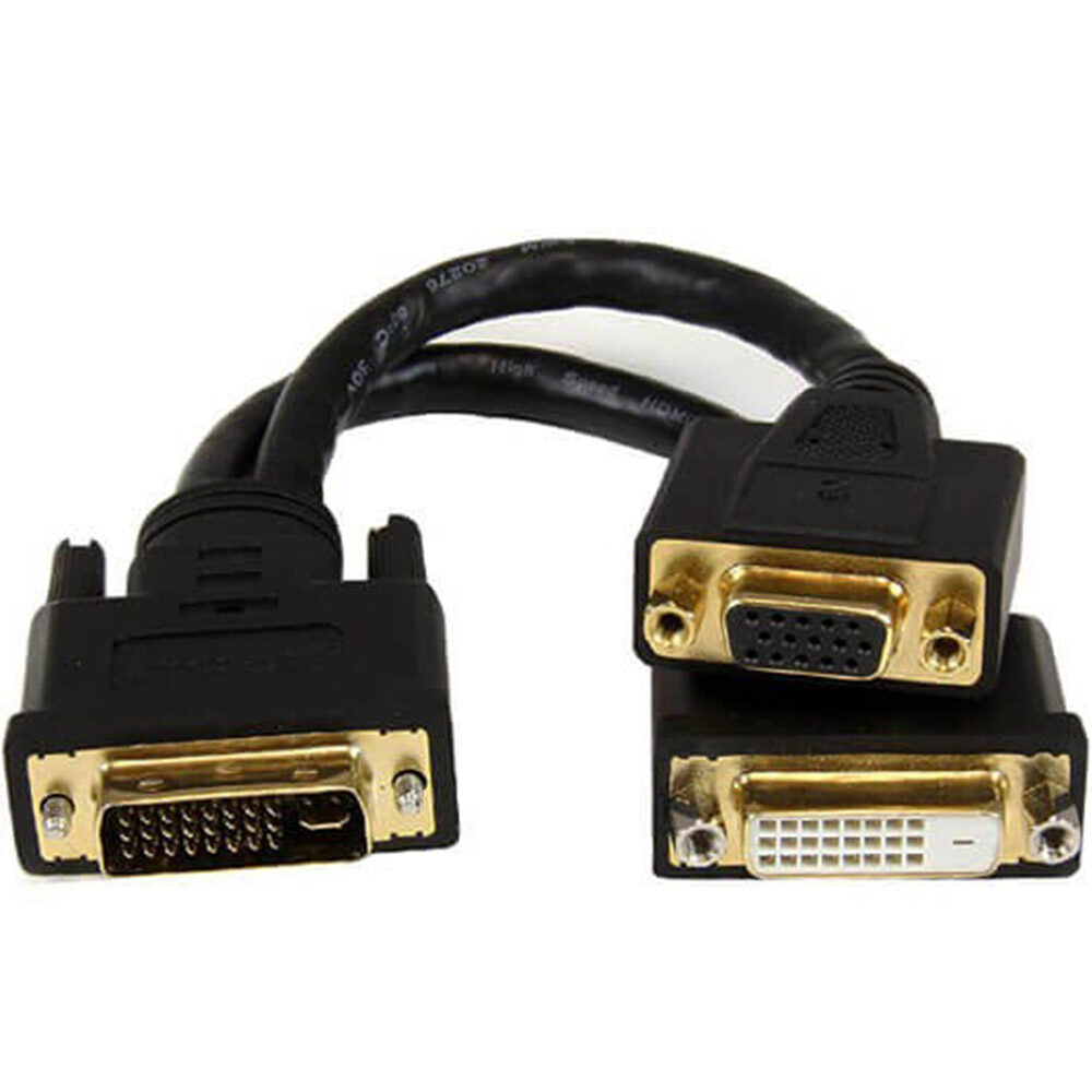 Splitter DVI-I la 1 x DVI-D, 1 x VGA - Second hand