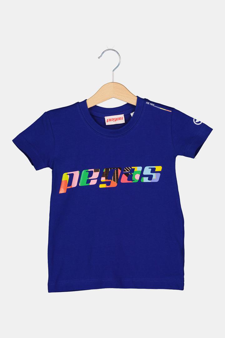 TRICOU  LOGO MULTICOLOR COPII  ROYAL BLUE-12