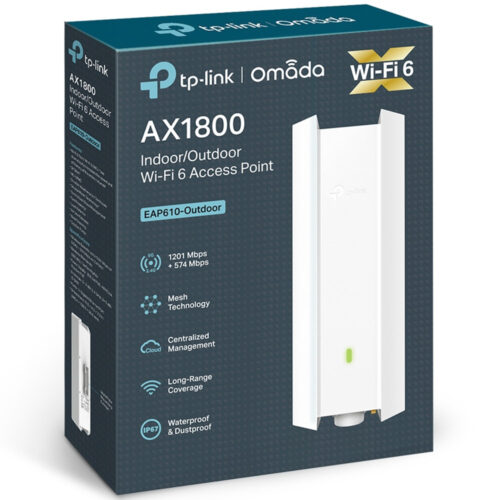 Access Point TP-Link EAP610-Outdoor, AX1800, Dual Band Indoor / Outdoor, 1 x RJ45