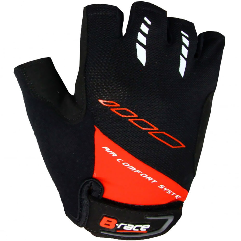 Manusi ciclism cu gel B-Race, marime XL, negru / rosu