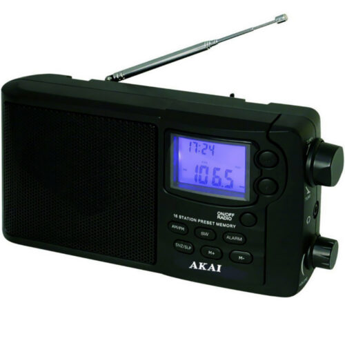 Radio de buzunar Akai APR-2418, ceas, alarma, AM-FM Radio