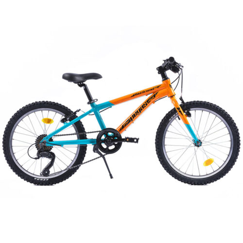Bicicleta Pegas Mini Drumet 20 inch, MTB copii, Portocaliu / Turcoaz