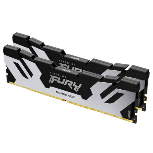 Memorie RAM Kingston Fury Renegade Silver, DIMM, DDR5, 32GB, CL32, 6400MHz. kit 2 buc, KF564C32RSK2-32