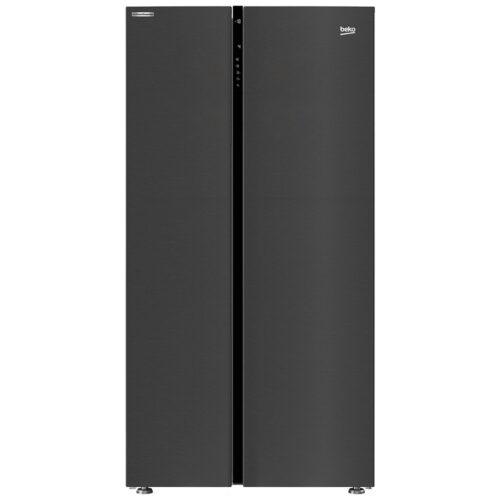 Side by side Beko GN163122ZXBRN, 580 l, NeoFrost Dual Cooling, HarvestFresh, Compresor Inverter, Control touch, Clasa F, 179 cm, Dark Inox