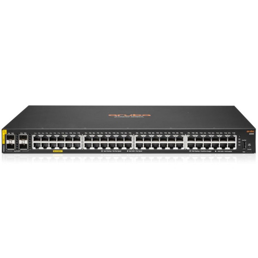 Switch PoE Aruba 6000 R8N85A, 104 Gbps, 4 x SFP, 48 x RJ45