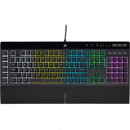 Tastatura Gaming Corsair K55 PRO, Iluminare RGB iCUE, butoane dedicate macro si multimedia, Negru