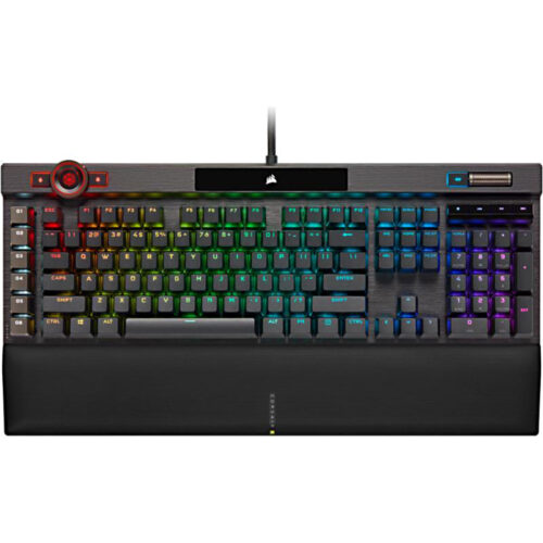 Tastatura Mecanica Gaming Corsair K100, Iluminare RGB iCUE, Switch Optic Corsair OPX Rapidfire, negru