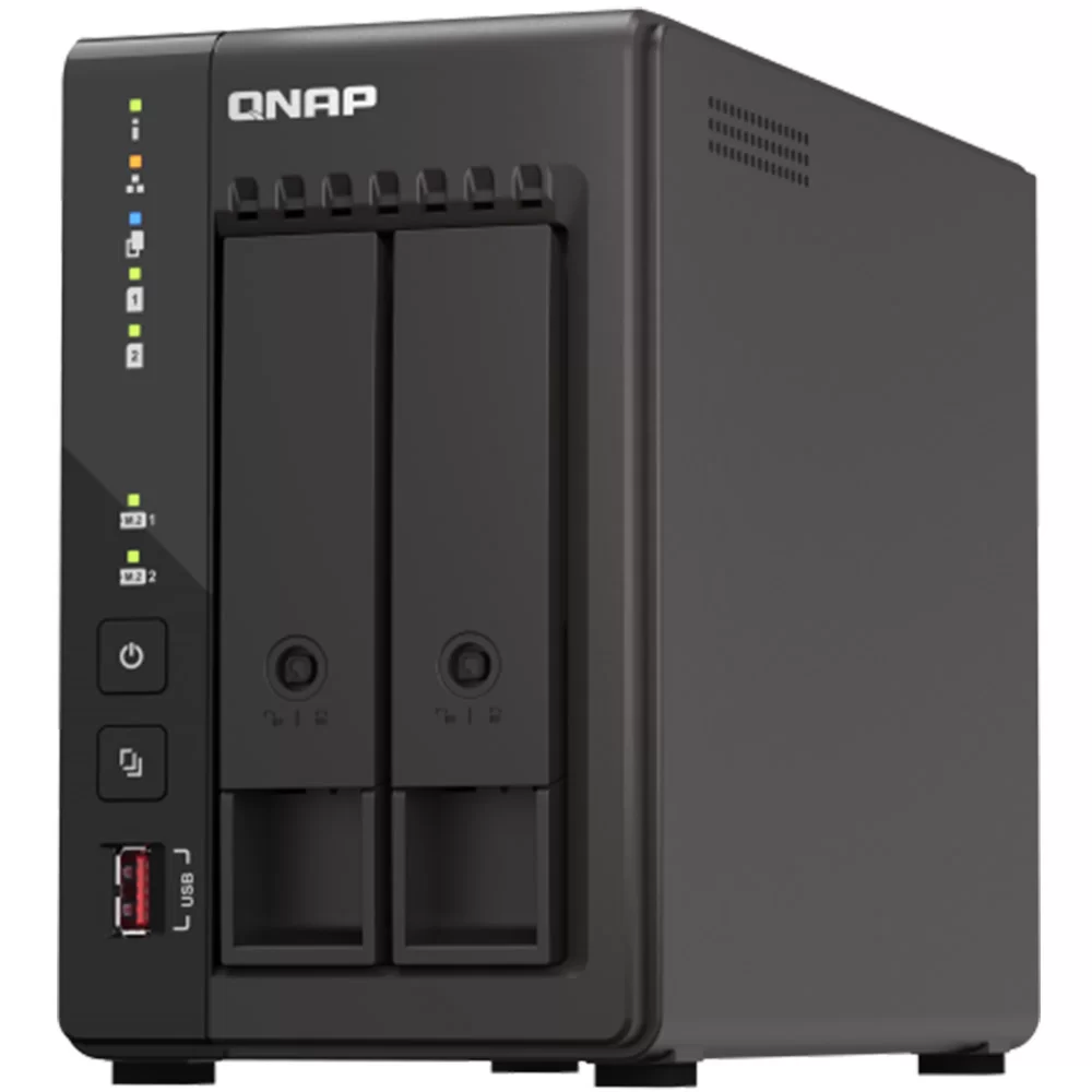 NAS QNAP 253E 2-Bay, CPU Intel Celeron J6412, 2.6GHz, 8GB RAM, Tower, Negru