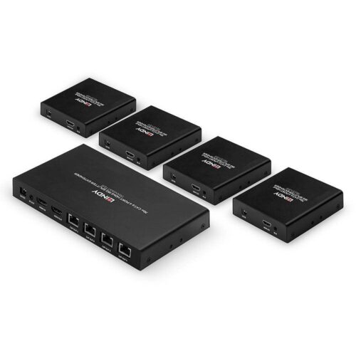 Lindy 70m 4 Port Cat.6 HDMI 4K60 Splitter Extender  Description  Distribute 4K HDMI signals to up to 4 displays in multiple locations Supports resolutions up to 4K@60Hz