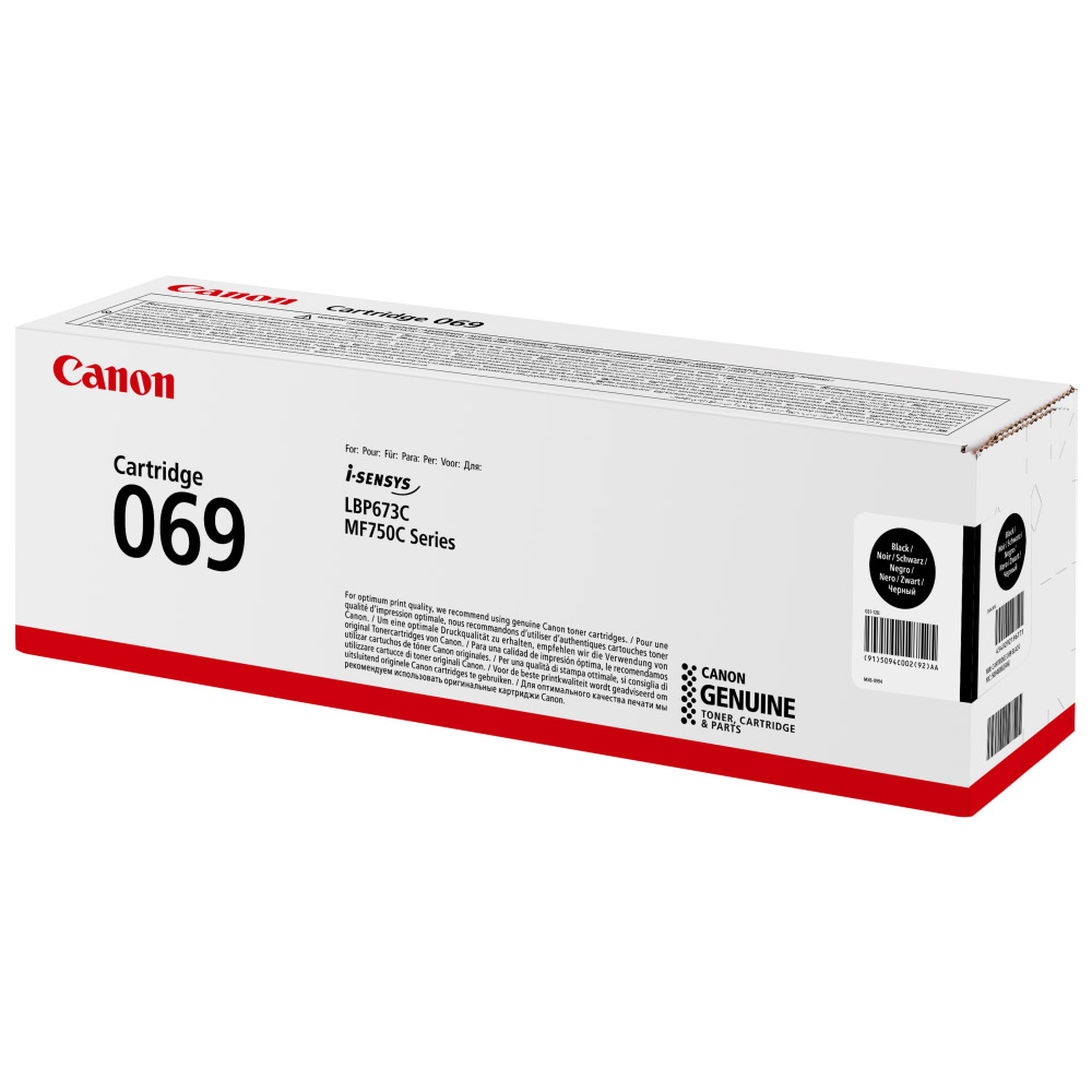 Toner Canon CRG069BK, 2.1k pagini, Black, Compatibil cu i-Sensys LBP673Cdw, MF754Cdw, MF752Cdw