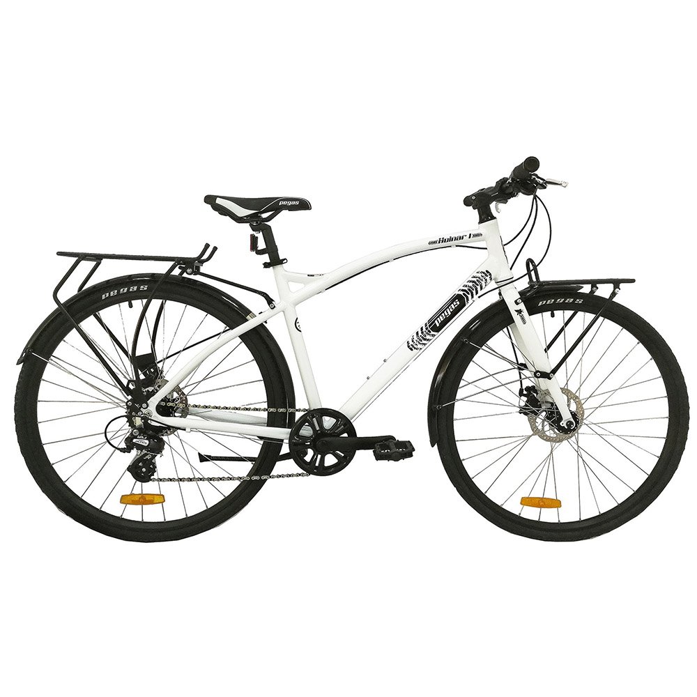 Bicicleta Pegas Hoinar 1, 8S, Alb Perlat, HOINAR1WHITE-D