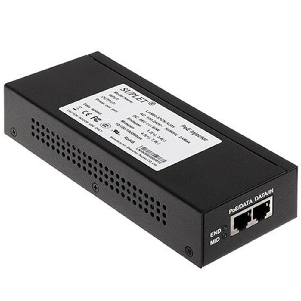 Injector POE Hikvision, LAS60-57CN-RJ45, 60W PoE, RJ45interface, 1000m