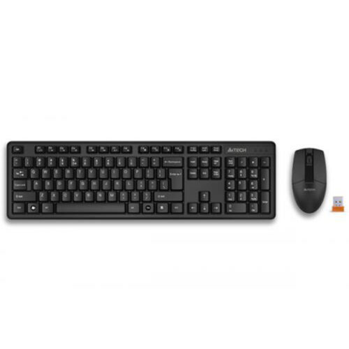 Kit tastatura si mouse A4Tech 3330N, Wireless, Negru