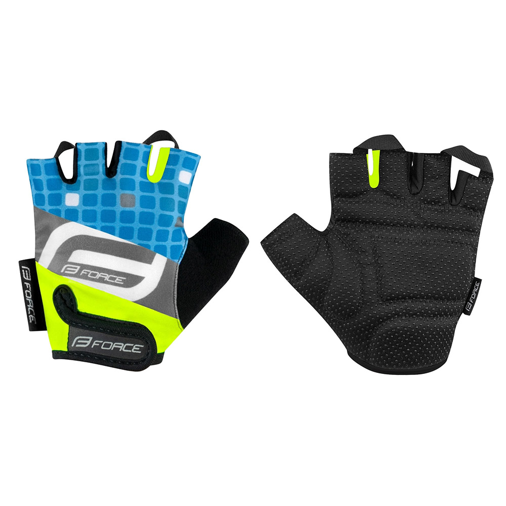 Manusi Force Kid F Square, marimea L, Albastru/Galben, FRC9053241-L