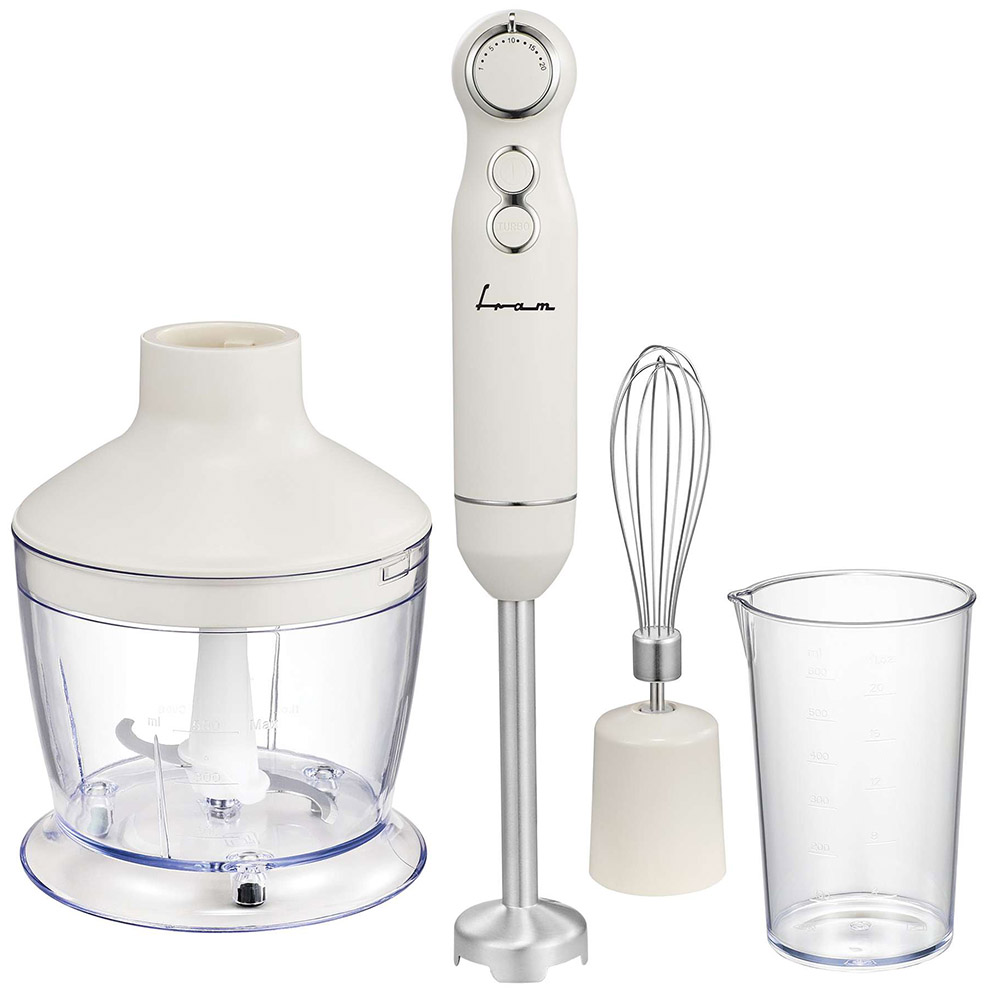 Mixer vertical Fram FHBL-RAC1200CR, 1200W, Tocator 500ml, Cana 600 ml, Picior din inox, Crem