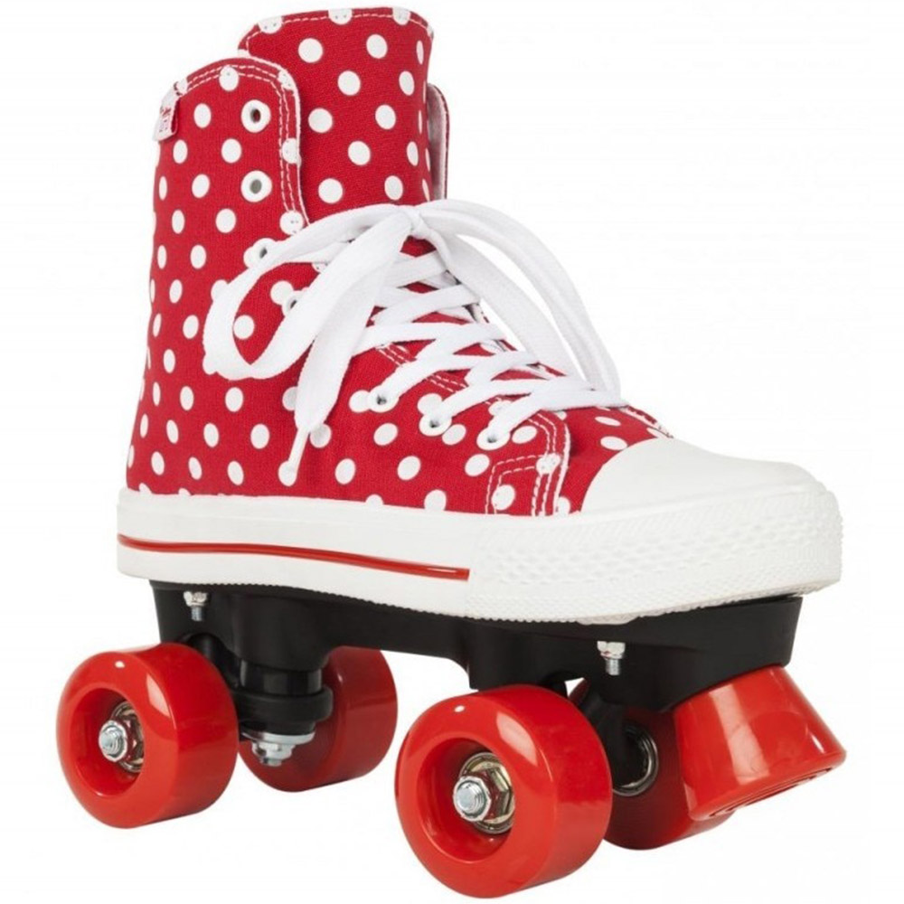 Role Rookie Canvas High Polka Dots, Marimea 40.5, Rosu Alb, RKE-SKA-1546