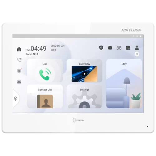 Videointerfon Hikvision DS-KH9510-WTE1B, interior, Wi-Fi, 10.1 inch, 100 Mbps, Android, Touch Screen, Alb