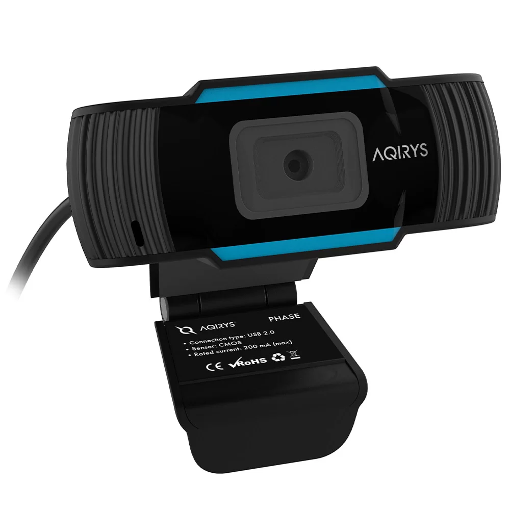 Camera web AQIRYS Phase, 2.1MP, Full HD, USB, Negru, AQRYS_PHASE