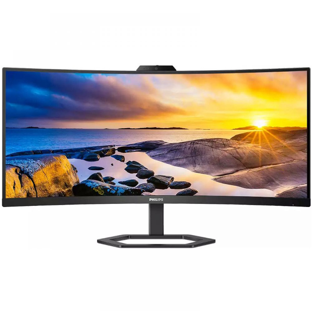 Monitor Curbat Philips 34E1C5600HE/00, 34 inch, LED, VA, UltraWide QHD, 1 ms, 100Hz, Boxe