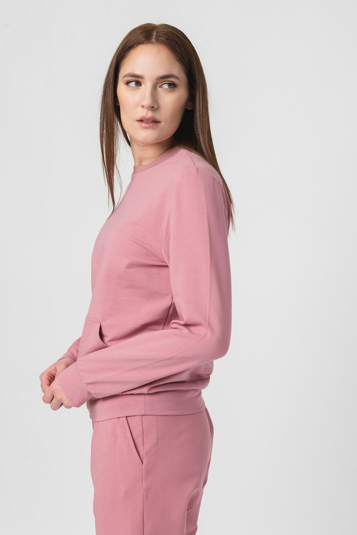 BLUZA COTON CASUAL FEMEI PINK-XL