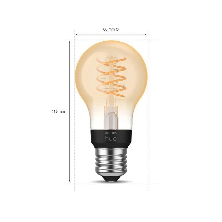 Bec LED inteligent vintage (decorativ) Philips Hue Filament Bulb A60