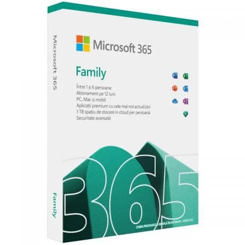 Licenta Cloud Retail Microsoft 365 Family Romanian Subscriptie 1 an Medialess P8