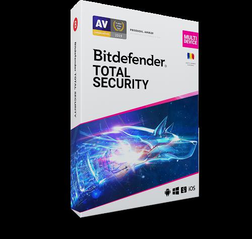 Licenta retail Bitdefender Total Security - protectie anti-malwarecompleta pentru Windows