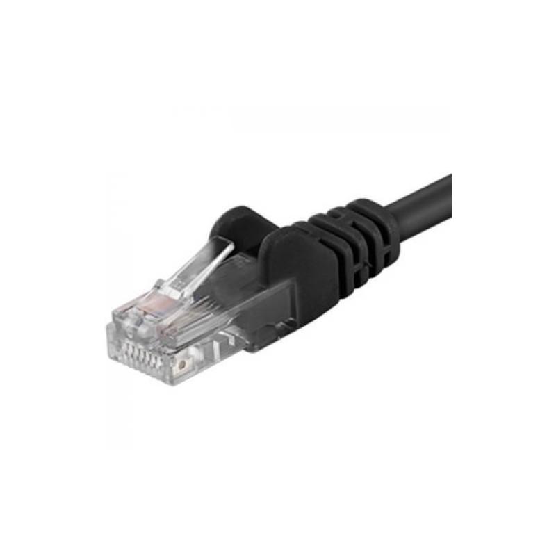 Patchcord UTP RJ45-RJ45 Cat.5e 0.25m negru