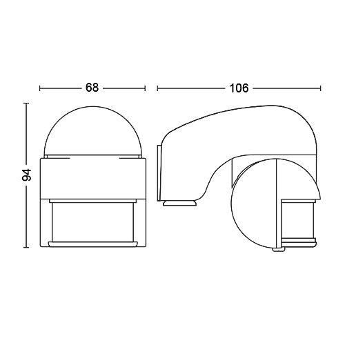 Senzor miscare pentru exterior Philips Virginia 180°
