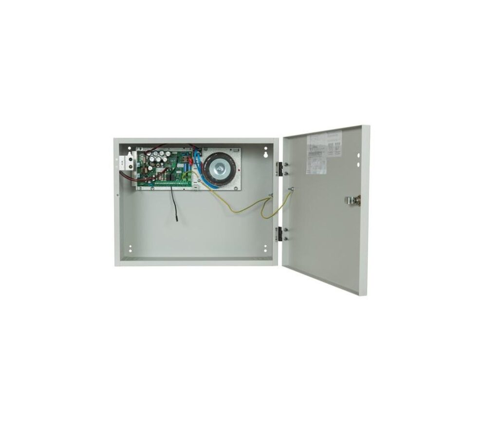 loc pentru 2 acumulatori 12V/18A. Sursele sunt certificate EN 54-4